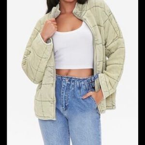 Forever 21 Quilted Green Jacket
